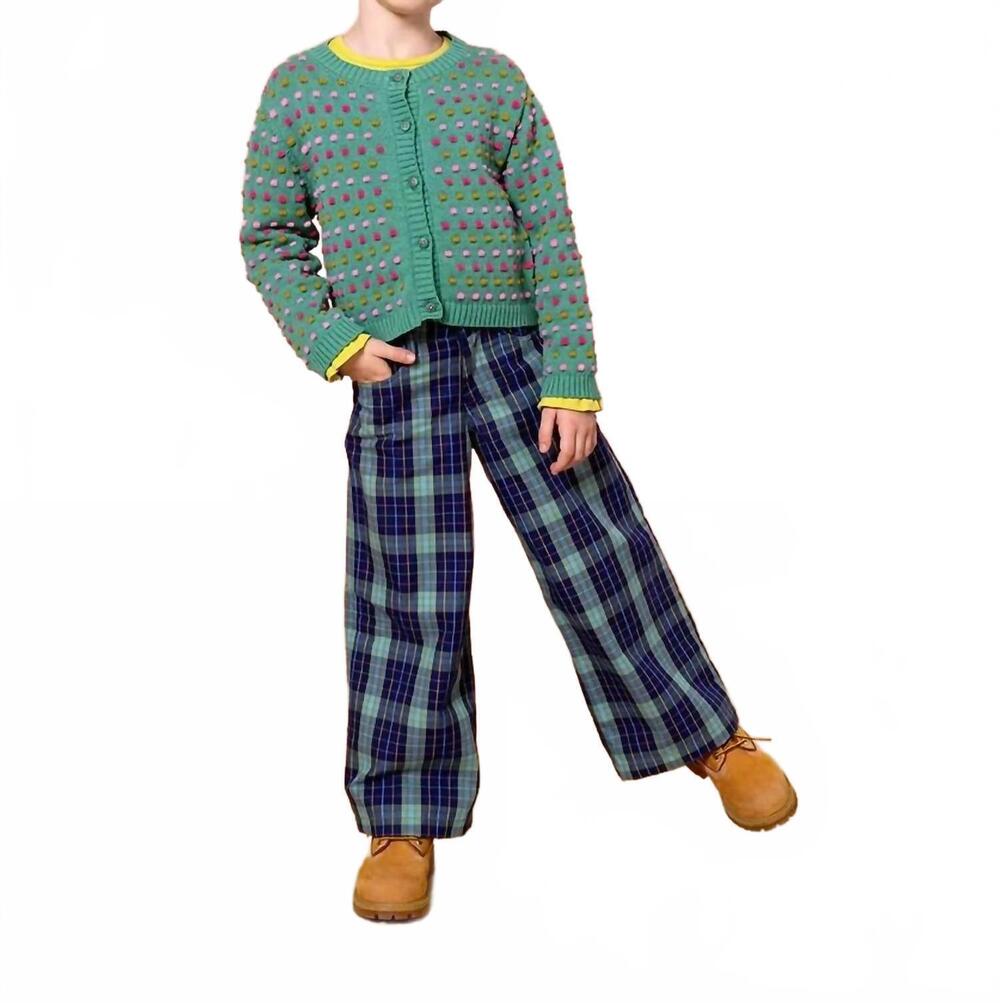 NEW OILILY kid's vera dot cardigan in teal